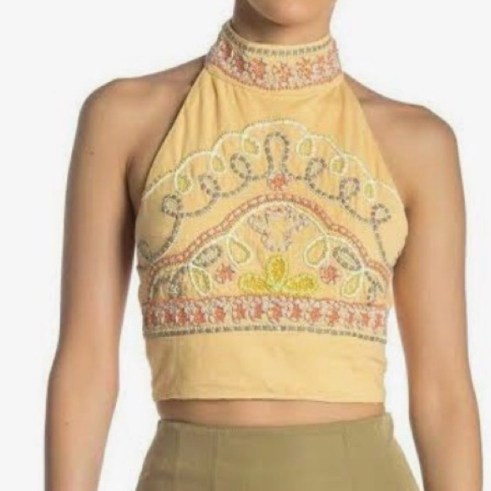Free People l Nectar Combo Embroidered GOA Tank NWT Retail $98! Size Medium - Picture 2 of 7